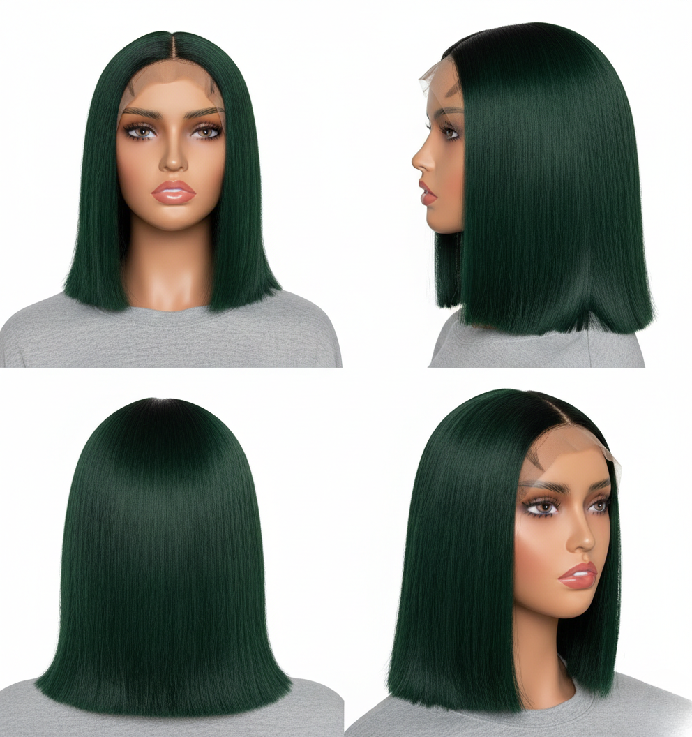 ᴇᴍᴇʀᴀʟᴅ ɢʀᴇᴇɴ ᴄʟᴀꜱꜱɪᴄ ꜱᴛʀᴀɪɢʜᴛ ʙᴏʙ ᴡɪɢ