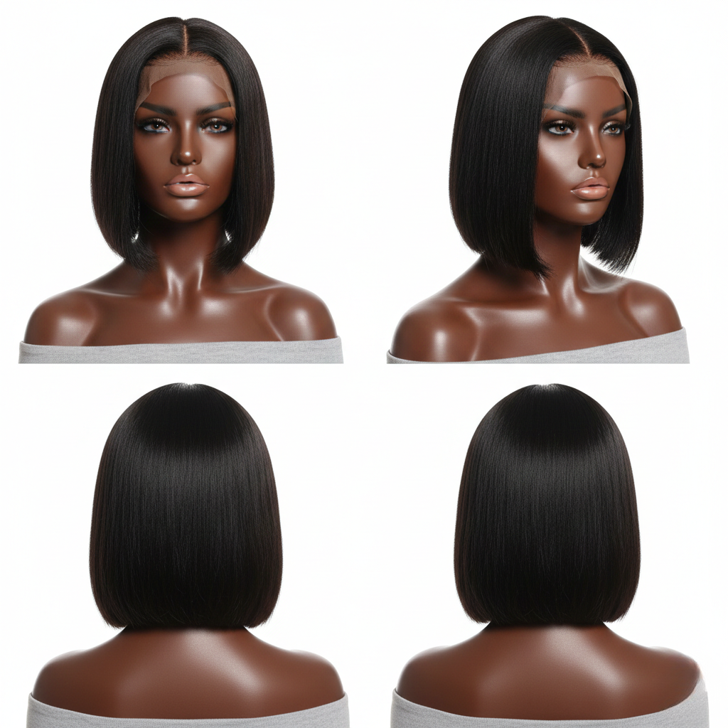 ᴄʟᴀꜱꜱɪᴄ ᴍɪᴅɴɪɢʜᴛ ʙʟᴀᴄᴋ ʙᴏʙ ᴡɪɢ ꜱʜᴏʀᴛ ꜱᴛʀᴀɪɢʜᴛ ʜᴜᴍᴀɴ ʜᴀɪʀ