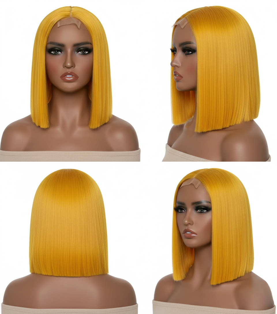 ᴠɪʙʀᴀɴᴛ ʏᴇʟʟᴏᴡ ꜱʜᴏʀᴛ ꜱᴛʀᴀɪɢʜᴛ ʙᴏʙ ᴡɪɢ ᴠɪᴇᴛɴᴀᴍᴇꜱᴇ ʜᴀɪʀ