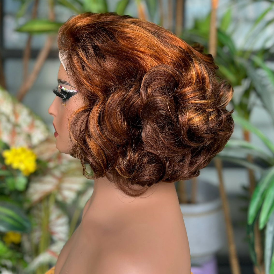 ʟᴜxᴜʀʏ ᴍᴀʜᴏɢᴀɴʏ ʙʀᴏᴡɴ ʙᴏᴜɴᴄʏ ᴄᴜʀʟ 13x4 ʟᴀᴄᴇ ꜰʀᴏɴᴛ ᴡɪɢ - ꜱʜᴏʀᴛ ʟᴀʏᴇʀᴇᴅ ʜᴜᴍᴀɴ ʜᴀɪʀ | ᴏᴍᴏɢᴇ ᴍᴀɴᴇꜱ